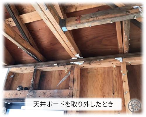 住宅の天井裏（雨漏り）